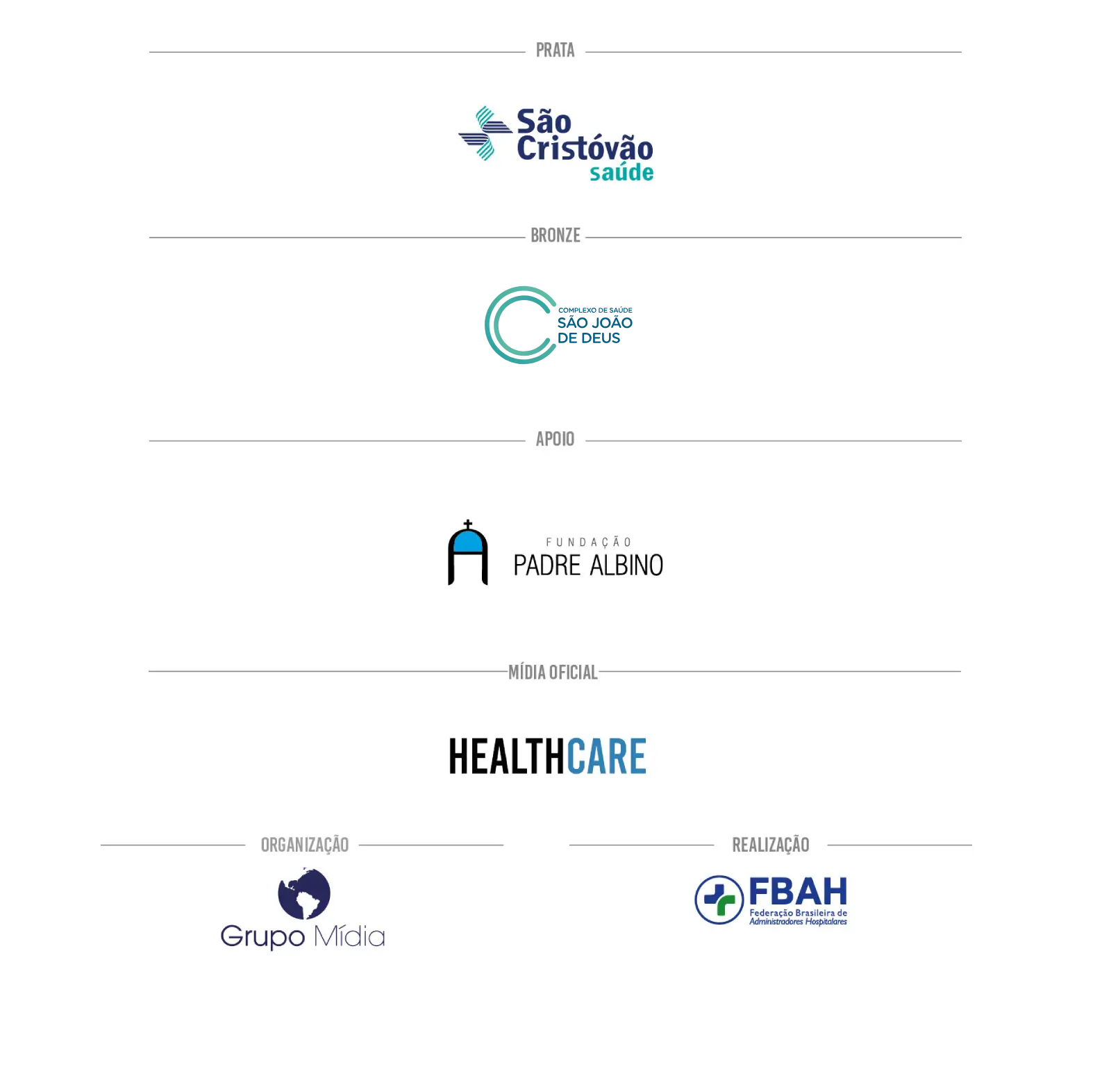 Patrocinadores - Prêmio FBAH